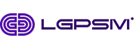 Logotipo da marca de graxas LGPSM da Cogelsa em tom roxo sobre fundo branco.
