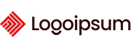 Logotipo de demonstracao Logoipsum em vermelho usado no carrossel de marcas da home.